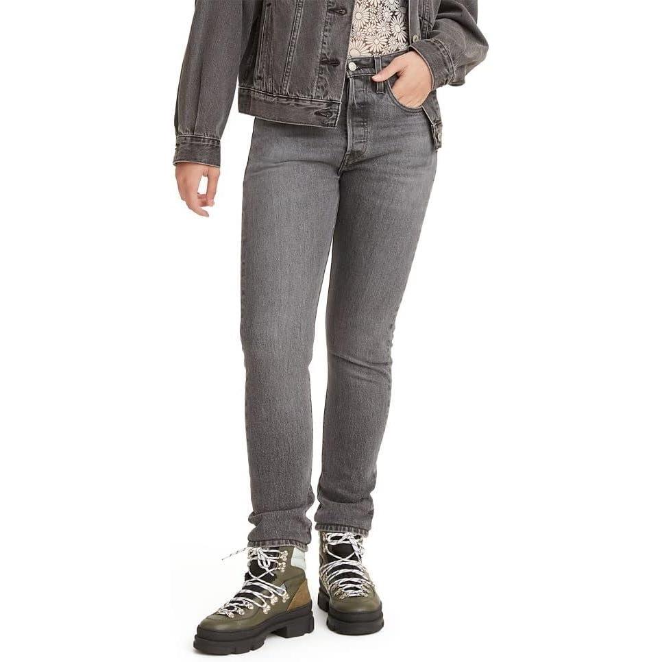 imageLevis Womens Premium 501 SkinnyCabo Rise Black