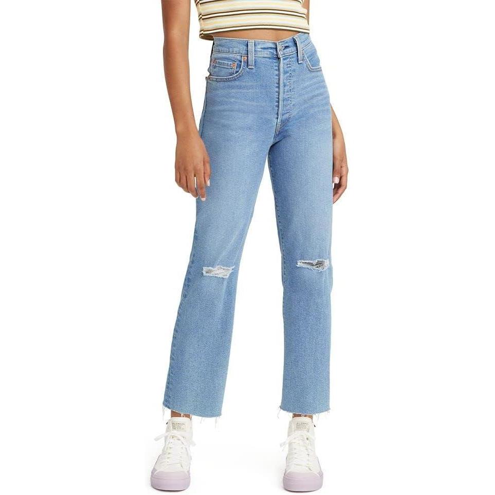 imageLevis Womens Ribcage Straight Ankle JeansFall Trip Medium Indigo