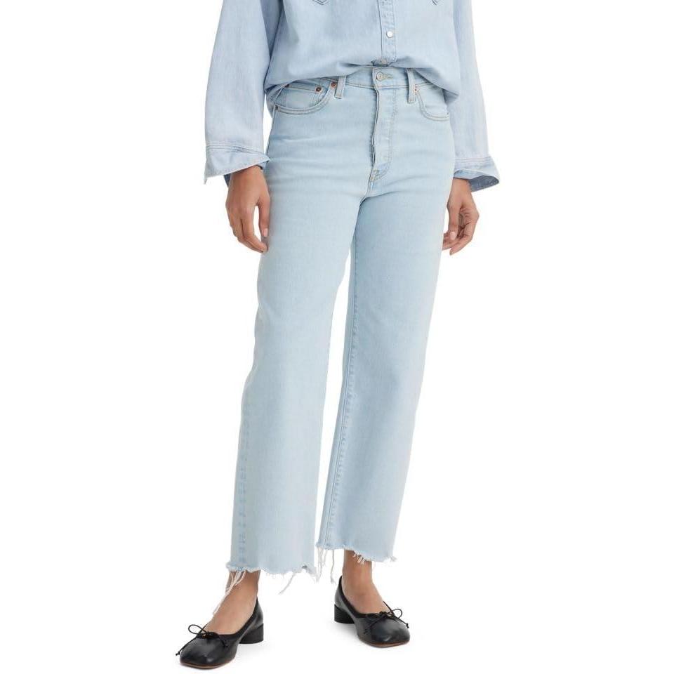 imageLevis Womens Ribcage Straight Ankle JeansNew Pretty Diva Mermaid