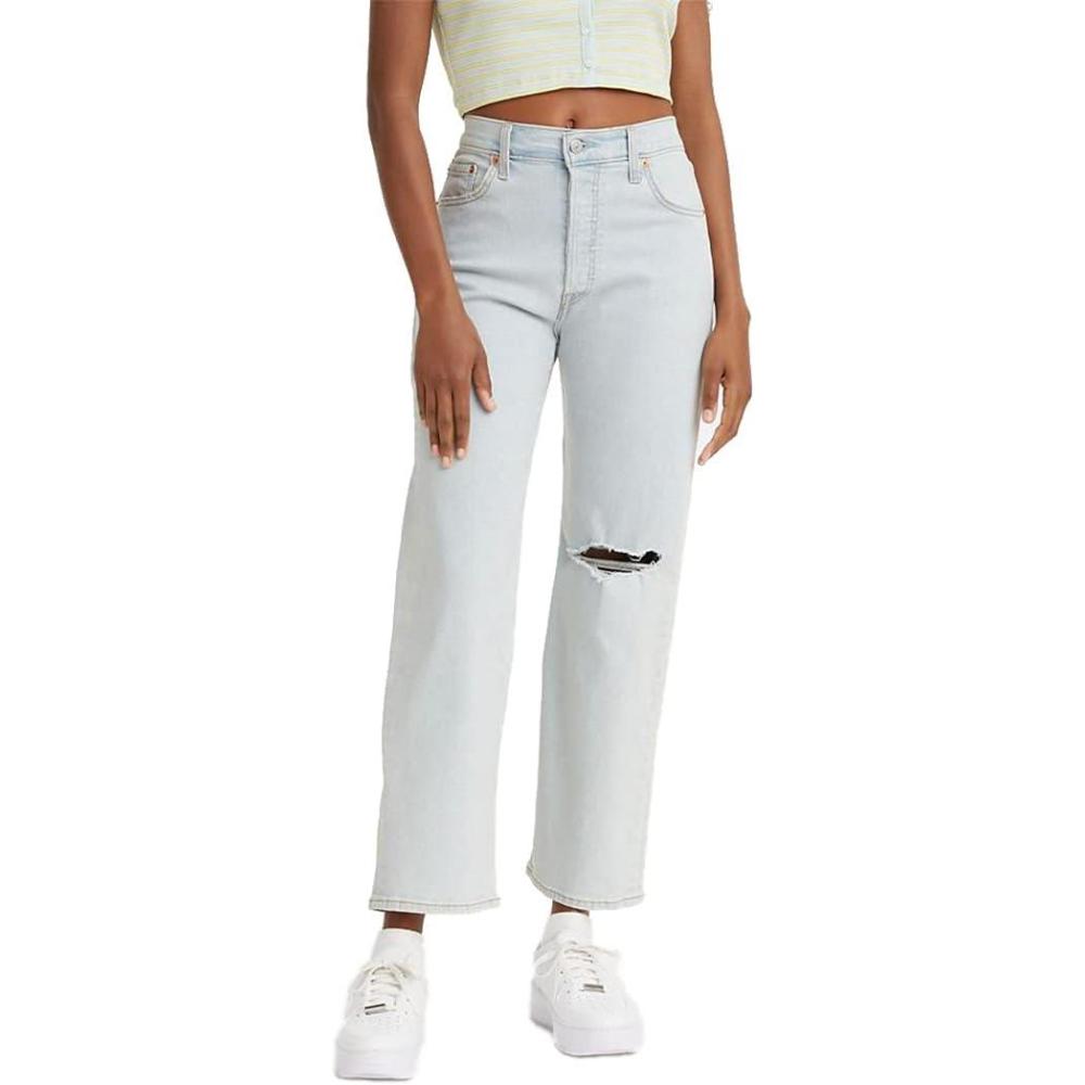 imageLevis Womens Ribcage Straight Ankle JeansSpace Ripple