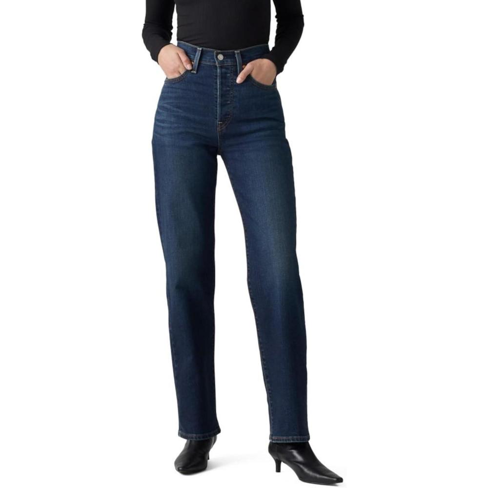 imageLevis Womens Ribcage Straight Full Length JeansGet Organized Stretch