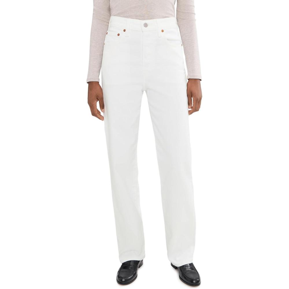 imageLevis Womens Ribcage Straight Full Length JeansNew Naturally Good Stretch