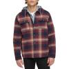 Hooded Red Ombre Plaid
