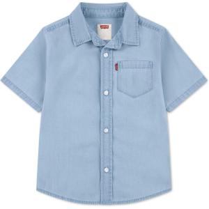 Levi’s Boys’ Short Sleeve Woven Button Up Shirt(Avalon)