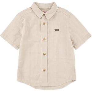 Levi’s Boys’ Short Sleeve Woven Button Up Shirt(Oatmeal)