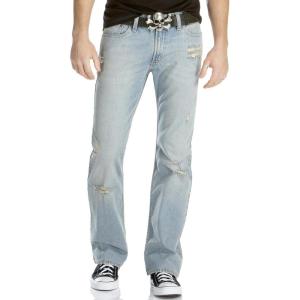 Levi’s Men’s 527 Slim Bootcut Jeans(Destructed Blue)