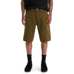 Levi’s Men’s 569 Loose Straight Denim Shorts((New) Dark Olive Denim)