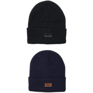 Levi’s Mens All-Season Hero Beanie Soft Knit Cuffed Winter Hat, Warm & Comfortable Everyday Style(Black Solid & Navy Solid)