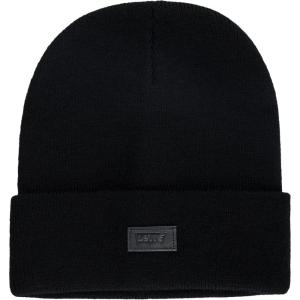 Levi’s Mens All-Season Hero Beanie Soft Knit Cuffed Winter Hat, Warm & Comfortable Everyday Style(Black Solid)