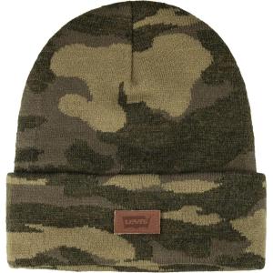 Levi’s Mens All-Season Hero Beanie Soft Knit Cuffed Winter Hat, Warm & Comfortable Everyday Style(Camo Green Solid)