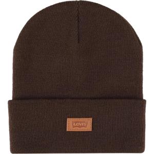 Levi’s Mens All-Season Hero Beanie Soft Knit Cuffed Winter Hat, Warm & Comfortable Everyday Style(Chocolate)