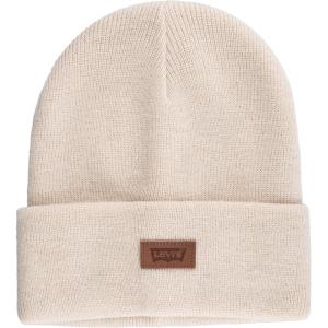 Levi’s Mens All-Season Hero Beanie Soft Knit Cuffed Winter Hat, Warm & Comfortable Everyday Style(Cream Solid)