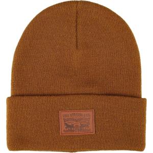 Levi’s Mens All-Season Hero Beanie Soft Knit Cuffed Winter Hat, Warm & Comfortable Everyday Style(Tan)