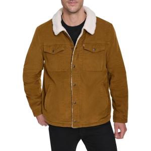 Levi’s Men’s Corduroy Sherpa Lined Trucker Jacket (Regular & Big & Tall Sizes)(Brown Corduroy)