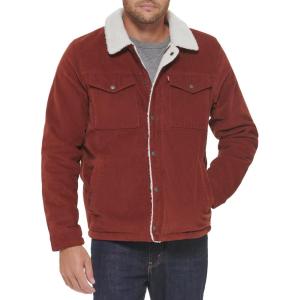 Levi’s Men’s Corduroy Sherpa Lined Trucker Jacket (Regular & Big & Tall Sizes)(Rust Corduroy)