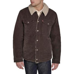 Levi’s Men’s Corduroy Sherpa Lined Trucker Jacket (Regular & Big & Tall Sizes)(Turkish Coffee)