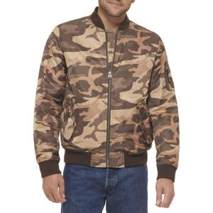 Levi’s Men’s Flight Satin Unfilled Ma-1 Bomber(Brown Camo Ma-1 Filled)