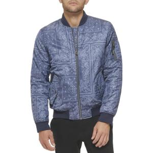 Levi’s Men’s Flight Satin Unfilled Ma-1 Bomber(Faded Blue Bandana Ma-1 Filled)