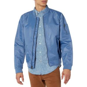 Levi’s Men’s Flight Satin Unfilled Ma-1 Bomber(New Blue Unfilled)
