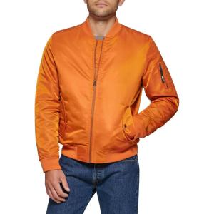 Levi’s Men’s Flight Satin Unfilled Ma-1 Bomber(Orange Ma-1 Filled)