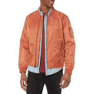 Levi’s Men’s Flight Satin Unfilled Ma-1 Bomber(Red Berry Ma-1 Unfilled)
