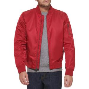 Levi’s Men’s Flight Satin Unfilled Ma-1 Bomber(Red Classic Unfilled)