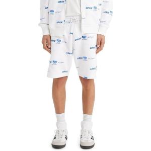 Levi’s Men’s Graphic Sweatshort(Levis Triple Logo Bright White Print)