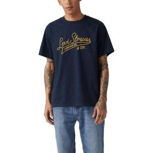 Levi’s Men’s Graphic Tee (Also Available in Big & Tall)(Archival Script One Navy Blazer)