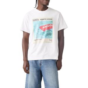 Levi’s Men’s Graphic Tee (Also Available in Big & Tall)((New) Aquatic Lounge White Plus)