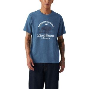 Levi’s Men’s Graphic Tee (Also Available in Big & Tall)((New) Enterprise Electric Blue Heather)