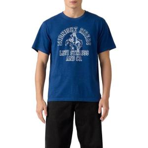 Levi’s Men’s Graphic Tee (Also Available in Big & Tall)((New) Midnight Riders Navy Peony)