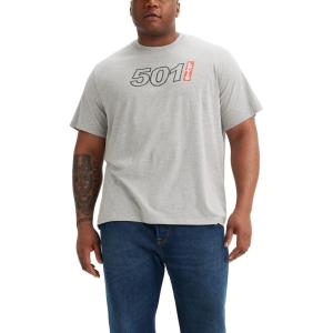 Levi’s Mens Graphic Tees (Also Available in Big & Tall) T-Shirt(501 Logo Outline Midtone Heather Grey)