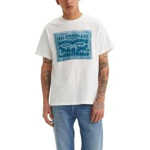 Levi’s Mens Graphic Tees (Also Available in Big & Tall) T-Shirt(Archival Patch White)
