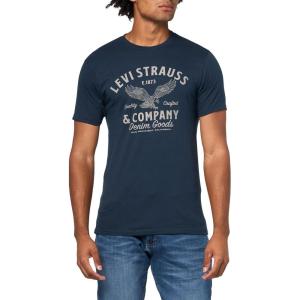 Levi’s Mens Graphic Tees (Also Available in Big & Tall) T-Shirt((New) Eagle Racer Navy)