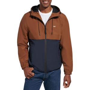 Levi’s Men’s Hooded Rain Jacket & Windbreaker(Brown)