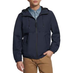 Levi’s Men’s Hooded Rain Jacket & Windbreaker(Navy)