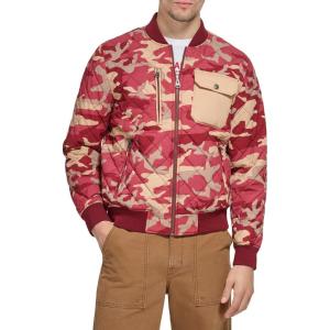 Levi’s Men’s Levi’s Men’s Diamond Quilted Bomber Jacket(Khaki/Red Camo)
