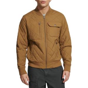 Levi’s Men’s Levi’s Men’s Diamond Quilted Bomber Jacket(New Khaki Dry Touch Nylon)