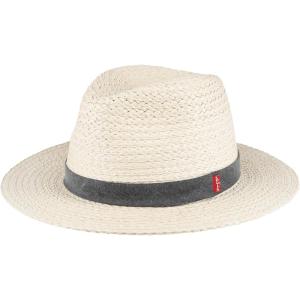 Levi’s Mens Lightweight Straw Fedora Panama Hat(Black)