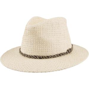 Levi’s Mens Lightweight Straw Fedora Panama Hat(Natural)