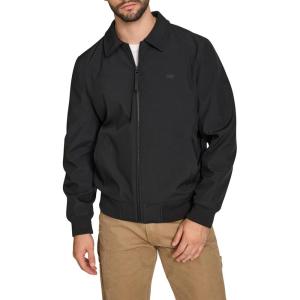 Levi’s Men’s Men’s Lightweight Softshell Varsity Rib Knit Bomber Jacket(Black)