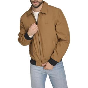 Levi’s Men’s Men’s Lightweight Softshell Varsity Rib Knit Bomber Jacket(Worker Brown)