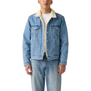 Levi’s Men’s Sherpa Trucker Jacket(Light Stonewash (Non Stretch))