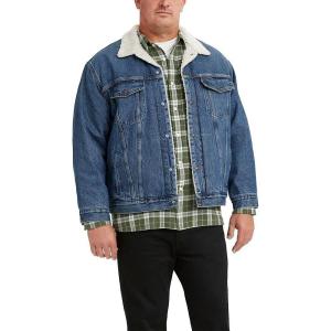 Levi’s Men’s Sherpa Trucker Jacket(Television – Medium Indigo)