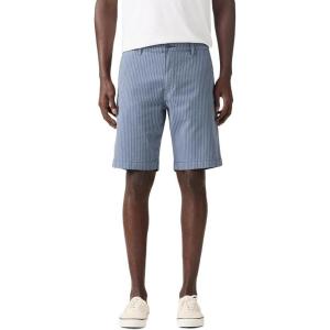 Levi’s Mens Standard Taper Chino Short((New) Eliot Stripe Vintage Indigo (Stretch))