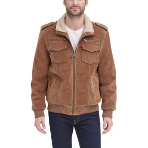Levi’s Men’s Vintage Deer Faux Leather Aviator Bomber (Standard and Big & Tall)(Cognac)