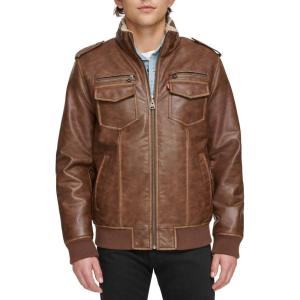 Levi’s Men’s Vintage Deer Faux Leather Aviator Bomber (Standard and Big & Tall)(Saddle/Sherpa Lined)
