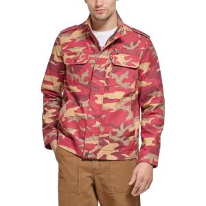 Levi’s Men’s Washed Cotton Military Jacket (Regular & Big & Tall Sizes)(Khaki Red Camo Unfilled)