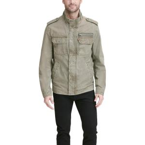 Levi’s Men’s Washed Cotton Military Jacket (Regular & Big & Tall Sizes)(Light Olive Unfilled)
