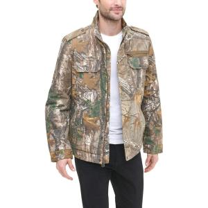 Levi’s Men’s Washed Cotton Military Jacket (Regular & Big & Tall Sizes)(Real Tree Filled)